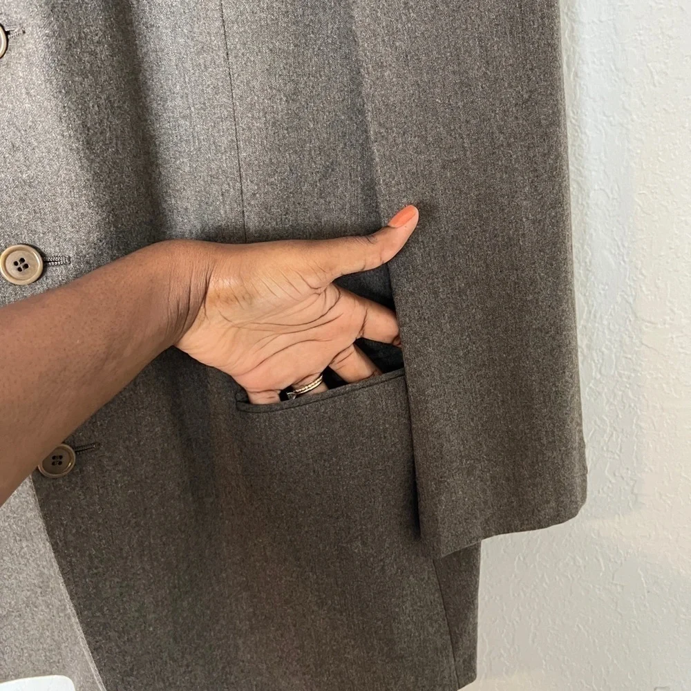 Valentino 100% Virgin Wool Sportscoat Blazer Jacket Neutral